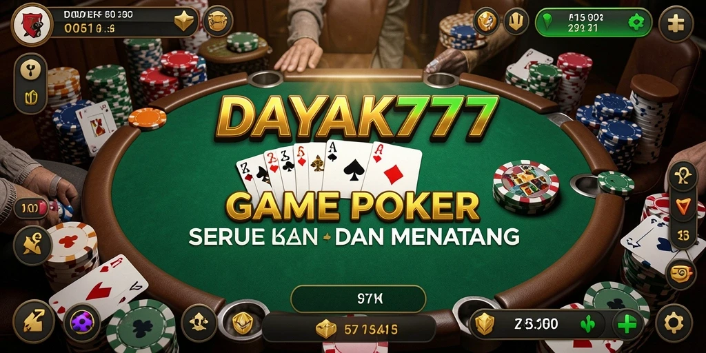 Gameplay Poker yang seru dan menarik di DAYAK777.