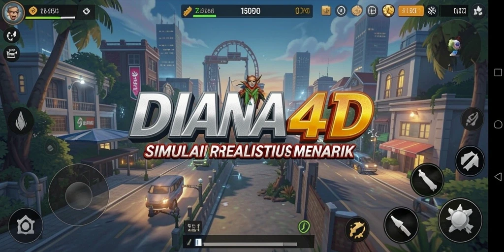 Tampilan gameplay simulasi DIANA4D yang menarik.
