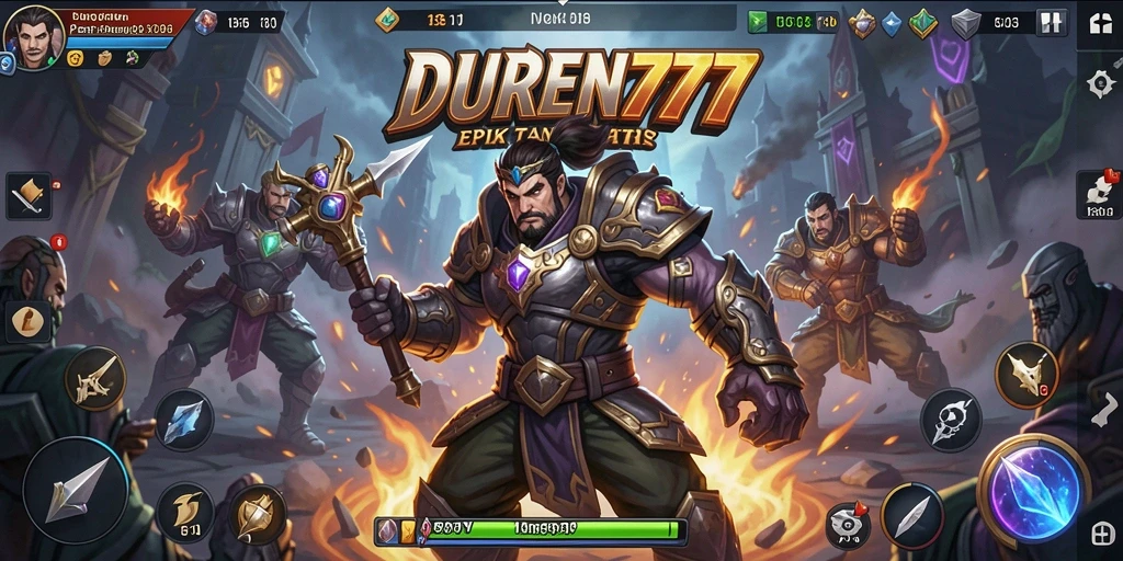Gameplay seru DUREN777 dengan pertarungan mendebarkan.