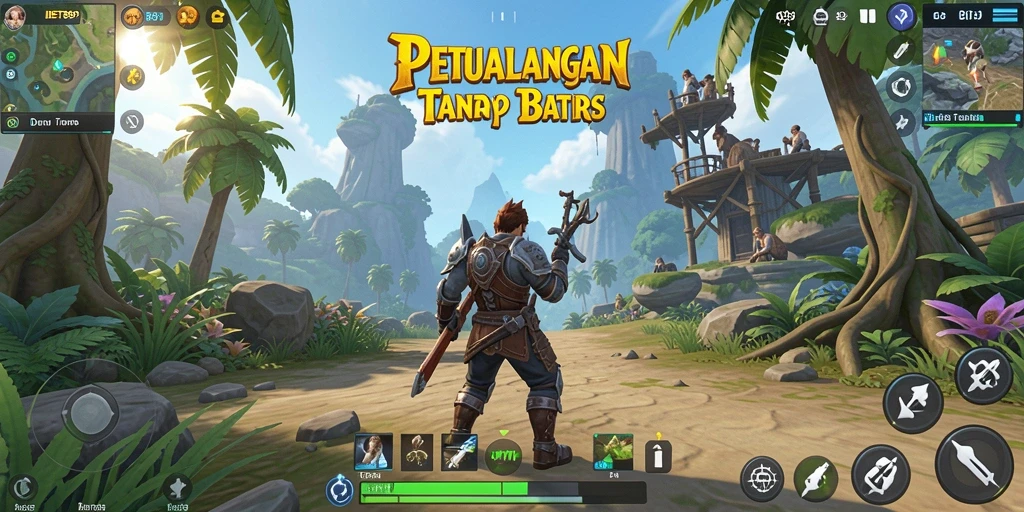Tangkapan layar gameplay IBET899 yang menampilkan petualangan di dunia terbuka.