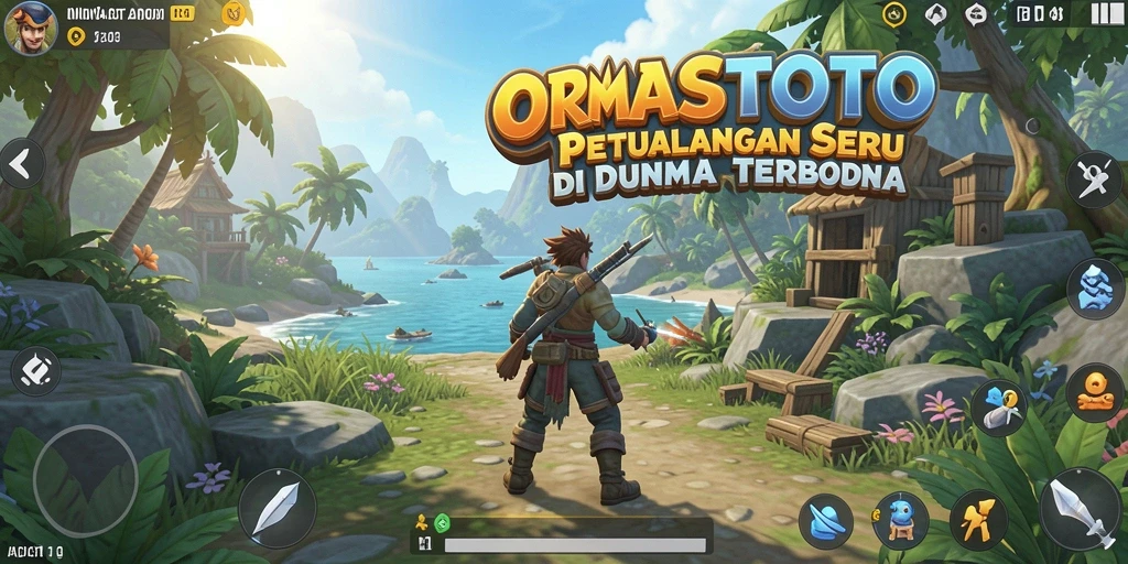 Tangkapan layar dari gameplay ORMASTOTO menampilkan eksplorasi dunia terbuka yang memukau.