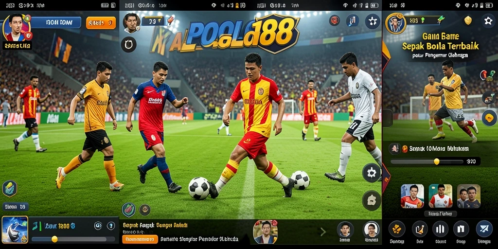 Tampilan gameplay menarik dari POLO188 saat pertandingan sepak bola.