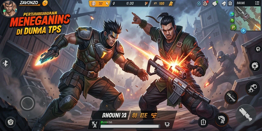 Gameplay seru di <strong>ZAVONZO</strong> menampilkan aksi tembak-menembak yang mendebarkan.